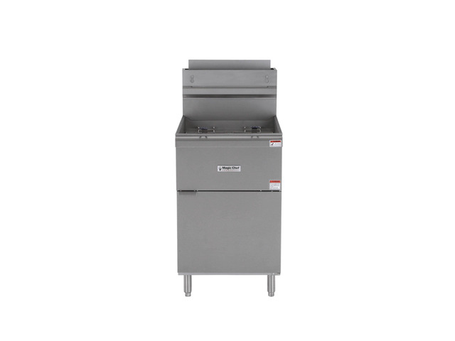 52 Qt. 70 lb. Stainless Steel Commercial Natural Gas Fryer - 150, 000 BTU