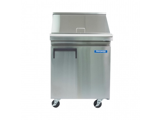 Commercial 27 in. 6 cu. ft. Mega Top Prep Table Refrigerator in Stainless