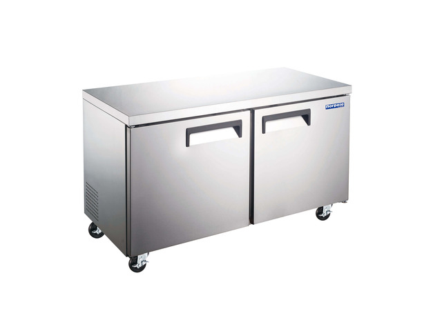 Commercial 47 in. 12 cu. ft. 2-Door Under Counter Refrigerator in Stainless