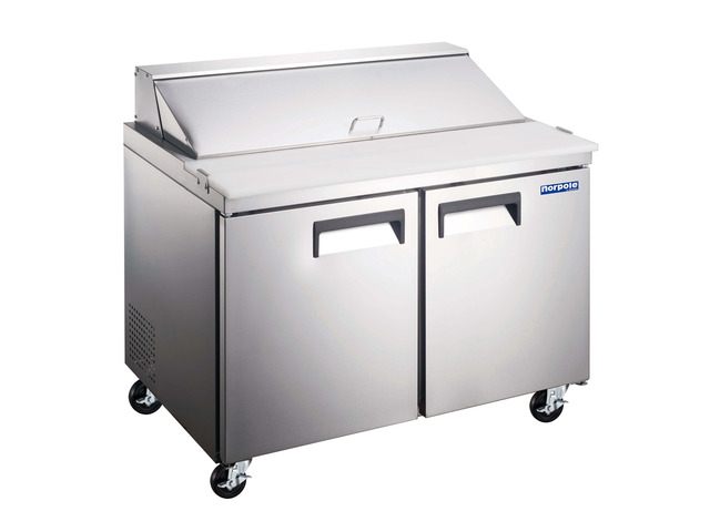 Commercial 47 in. 10 cu. ft. 2 Door Refrigerator in Stainless Steel