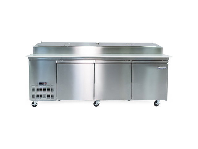 Commercial 24 cu. ft. Pizza Prep Table Refrigerator in Stainless Steel