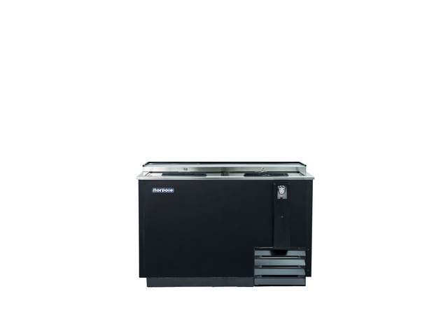 Commercial 50 in. 16 cu. ft. Beverage Cooler Refrigerator Door in Black