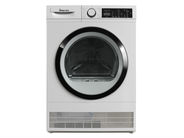 24 in. 4.0 cu. ft. Ventless, Condensing Front Load Stackable Electric Dryer in White