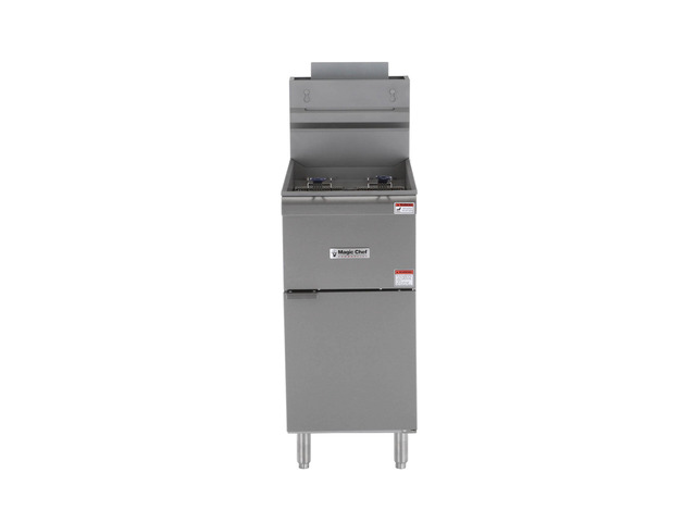20 Qt. 40 lb. Stainless Steel Commercial Propane Gas Fryer - 90, 000 BTU