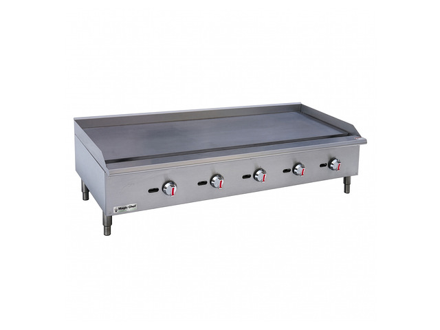 60 in. Commercial Thermostatic Countertop Gas Griddle in Stainless Steel
