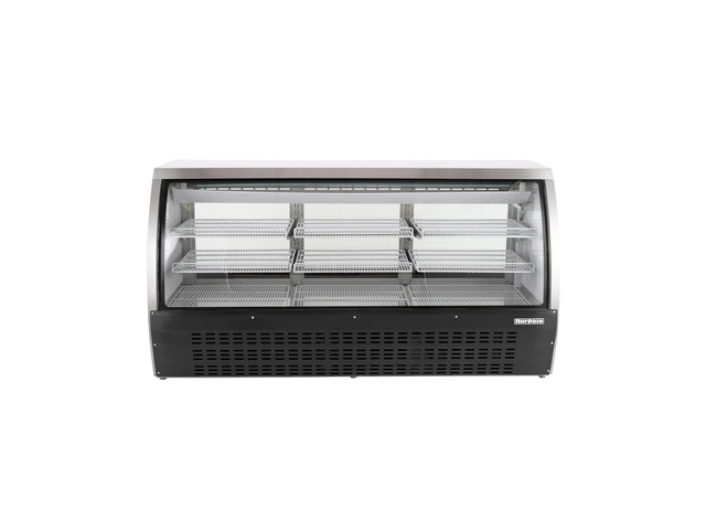 Commercial 82 in. 32 cu. ft. Refrigerated Deli Case in Black