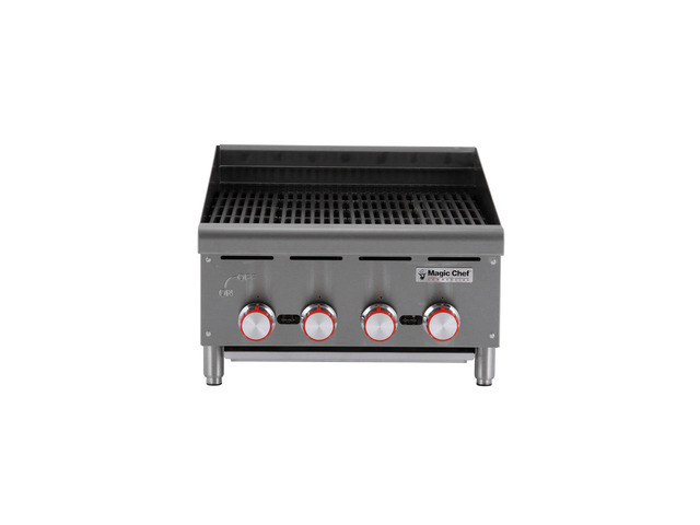 24 in. Commercial Countertop Radiant Charbroiler in Stainless Steel