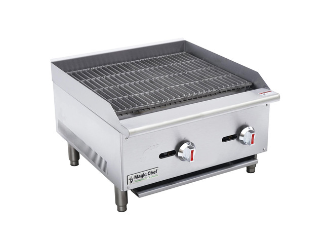 24 in. Commercial Countertop Radiant Charbroiler in Stainless Steel