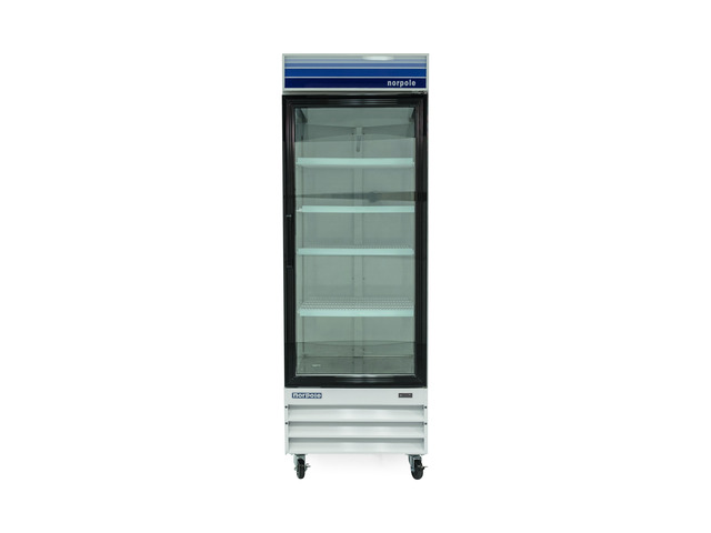 Commercial 28 in. 23 cu. ft. Single Swing Glass Door Refrigerator in White