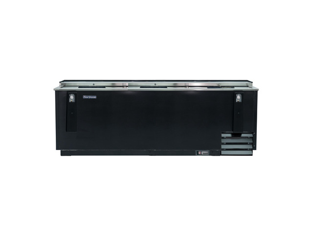 Commercial 95 in. 16 cu. ft. Bottle Cooler in Black