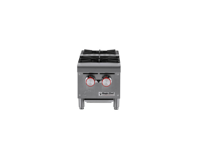 12 in. W Commercial Natural Gas Countertop Hot Plate in Stainless Steel