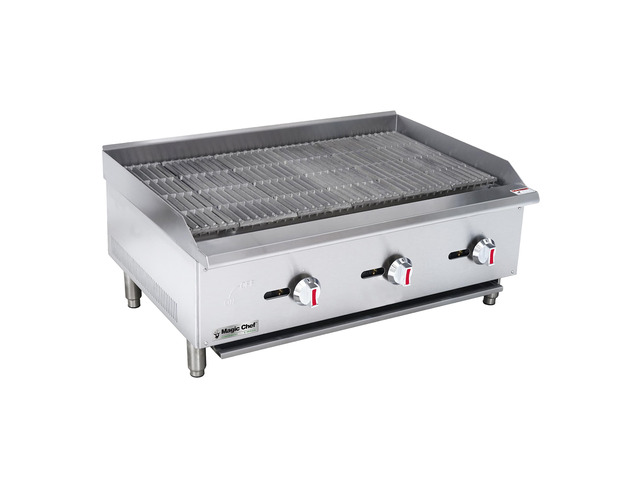 36 in. Commercial Countertop Radiant Charbroiler in Stainless Steel