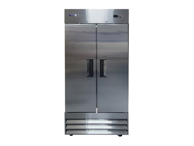 Commercial 27.6 cu. ft. Auto Defrost Double Door Freezer in Stainless Steel