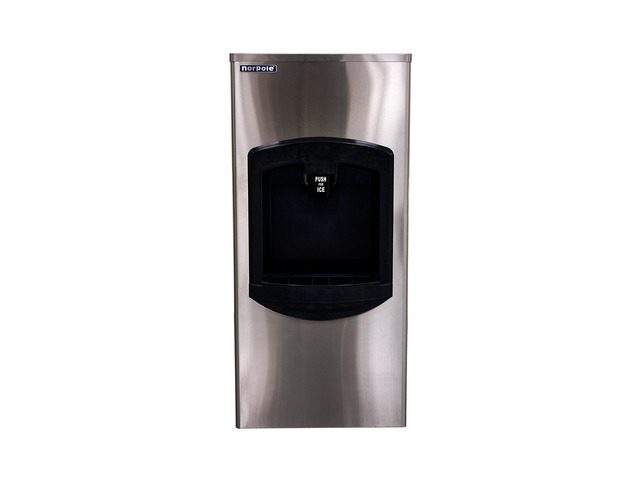 Commercial 350 lbs. Freestanding Ice Dispensing Bin in Stainless Steel