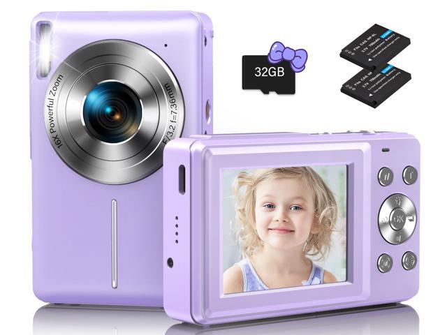 Digital Camera,FHD 1080P Kids Camera 44MP Point and Shoot Digital Cameras with 32GB Card,16X Zoom,Retro nostalgic filter,Date Stamp,Compact Small...