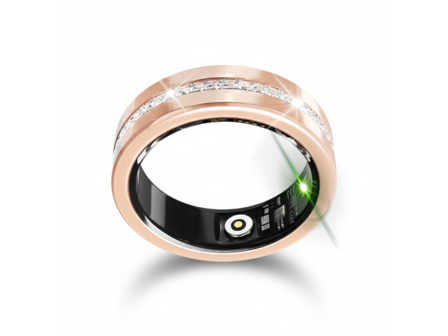 Smart Ring for Women, Diamond Inspired Design (Gold,9) Sleep Tracker, Health Monitoring, Fitness Tracking, Remote Photography, No Subscription, iOS...