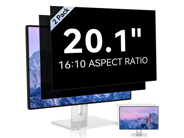 [2 Pack] 20.1 Inch Computer Privacy Screen for 16:10 Aspect Ratio Widescreen Monitor, Eye Protection Anti Glare Blue Light Computer Monitor Privacy...