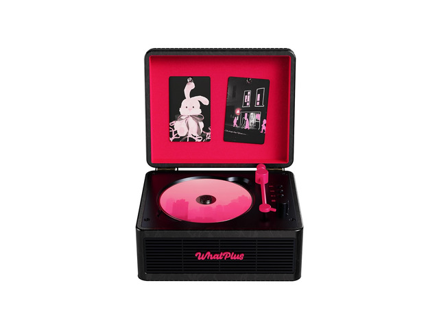CD Player with Bluetooth Speakers, App Control, Magnetic Display Color: Black and Pink. High-fidelity sound with a retro desktop design, ideal for...