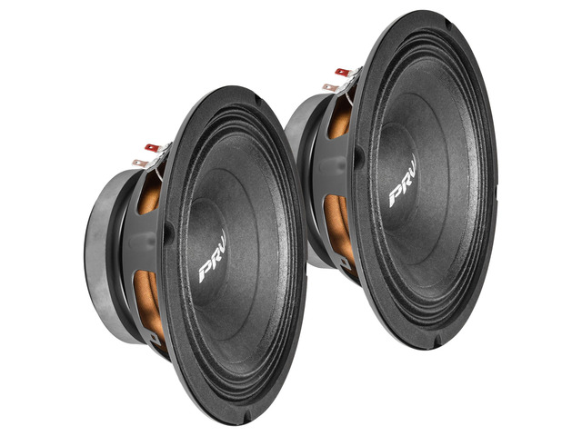 8 Inch Midbass Speaker 8MB450 v2, 450 Watts, 8 Ohm, 2 in Voice Coil, Loudspeaker for High Output Pro/Car Sound System (2 Speakers) Bundle