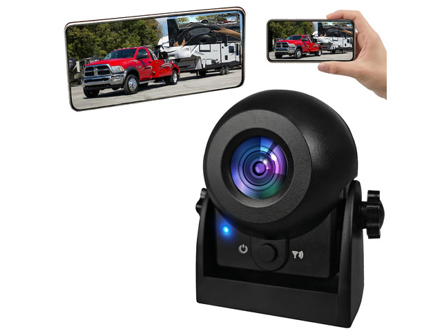 Wireless Backup Camera,1080P HD Magnetic Rear View Camera for Truck/RV/Trailer, Works with CarPlay & Android Auto/inDash Screen, NoDrill Install,...