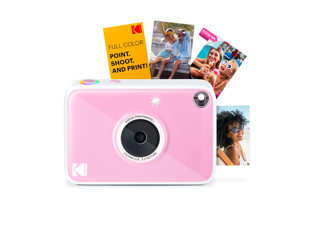 Printomatic+ Instant Print Digital Camera (Pink) 10MP Portable Camera with Interactive RGB LED Status Indicator, Prints Full-Color Photos on Zink...