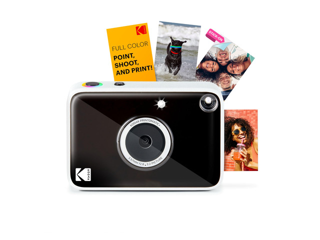 Printomatic+ Instant Print Digital Camera (Black) 10MP Portable Camera with Interactive RGB LED Status Indicator, Prints Full-Color Photos on Zink...