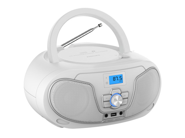 CD Player Boombox, Dynamic Bass Boost with Bluetooth, FM Radio, USB Playback & AUX Input, Portable Top-Loading Boombox, Clear Stereo, RW/MP3...