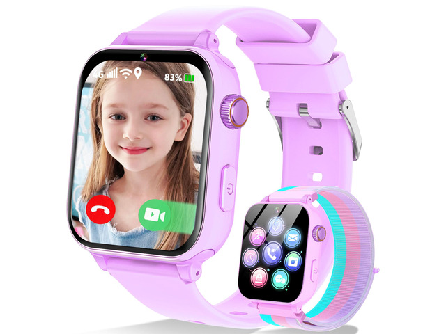 4G Kids Smart Watch Phone GPS, Smartwatch for Boys Girls Ages 4-12 Years with Video Call Chat Class Mode SOS Camera Alarm Games Parental App Touch...