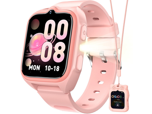 Kids Smart Watch with 32 Puzzle Games, HD Camera & Video Recording, 1.75' Touch Screen, Flashlight,Music Player, Pedometer, Alarm...