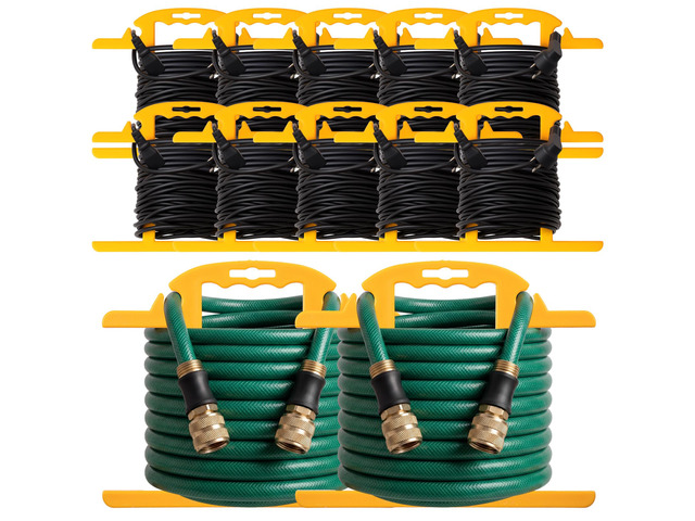10 Pcs Heavy Duty Extension Cord and Hose Reel with Carrying Handle, Durable ABS H-shape Design Fits 100ft Cord Cable or Water Hose, 50ft Soaker...