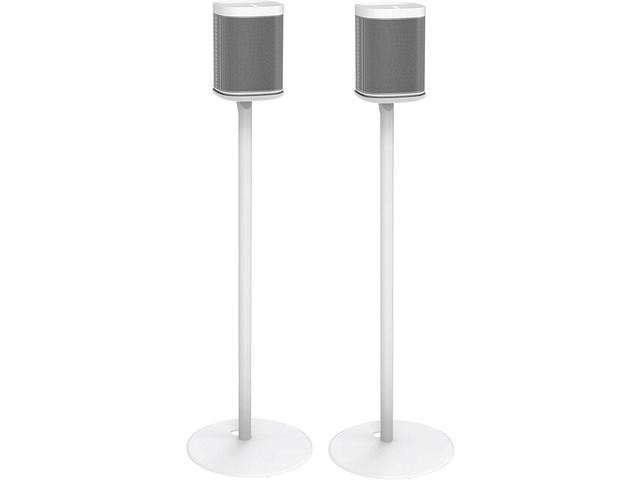 Floor Stand for Sonos One, SL, Play:1, 2 Pack, White Fixed height floor stand for Sonos One, One SL, Play:1, sold as a pair of two stands, 28.2'...
