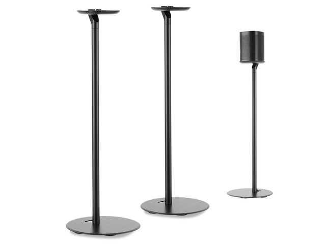 Floor Stand for Sonos One, SL, Play:1, 2 Pack, Black Fixed height floor stand for Sonos One, One SL, Play:1, sold as a pair of two stands, 28.2'...