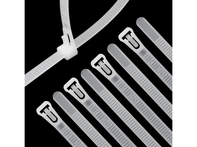 500 PCS Reusable White Zip Ties 16 inch, Releasable Zip Ties, Adjustable Wire Cable Ties,For Multi-Purpose Use Indoor And Outdoor Plastic Wire Ties