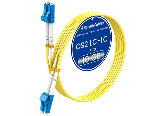 OS2 LC to LC Fiber Patch Cable 200m/656ft 1G/10Gb 9/125um, Single Mode Duplex, SMF Fiber Optic Cable Cord, LSZH(Yellow)