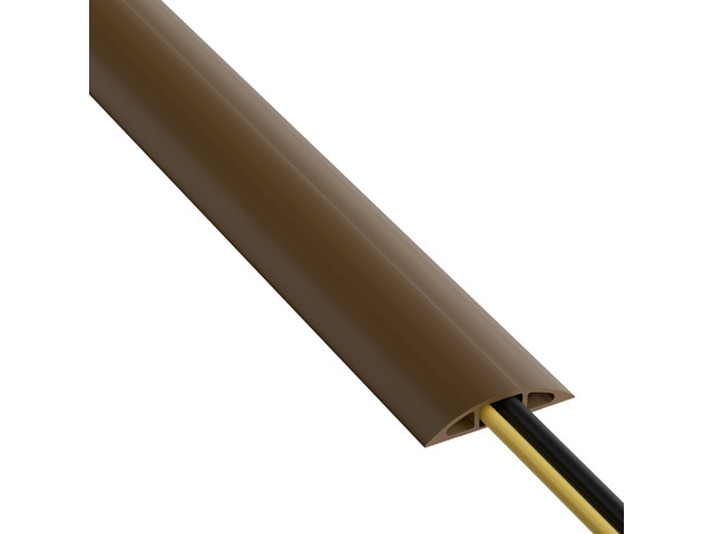 Brown Floor Cable Protector, 30ft Length, 0.63 x 0.31 Cord Cavity