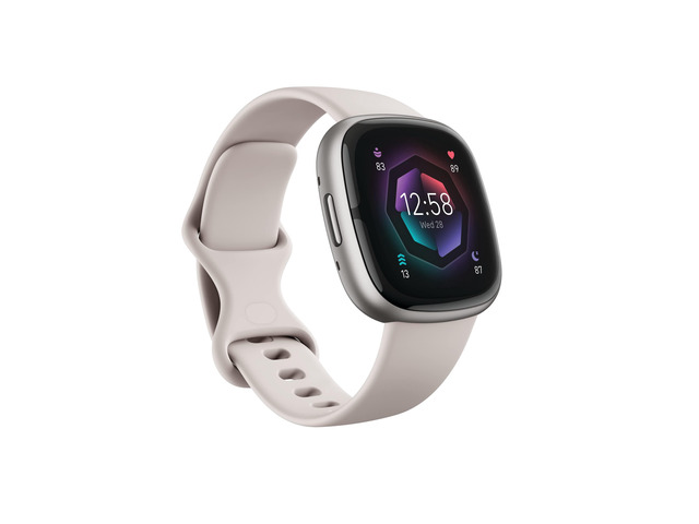 Sense 2 Smartwatch Advanced Health Fitness Stress, Sleep, ECG, SpO2, 24/7 Heart Rate, GPS - Lunar Wh