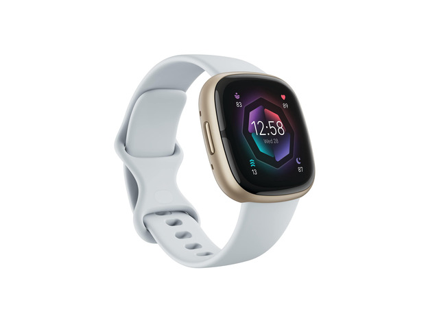 Sense 2 Smartwatch Advanced Health Fitness Stress, Sleep Tools, ECG, SpO2, Heart Rate, GPS, Blue Mis
