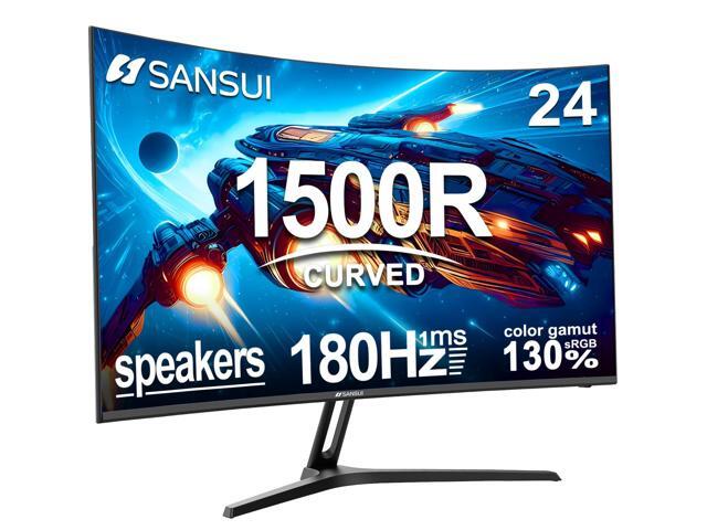 ES-G24C1 24 Inch Curved FHD 1080Pack Gaming Monitor, 180Hz MPRT 1ms, Built-in Speakers, FreeSync 130