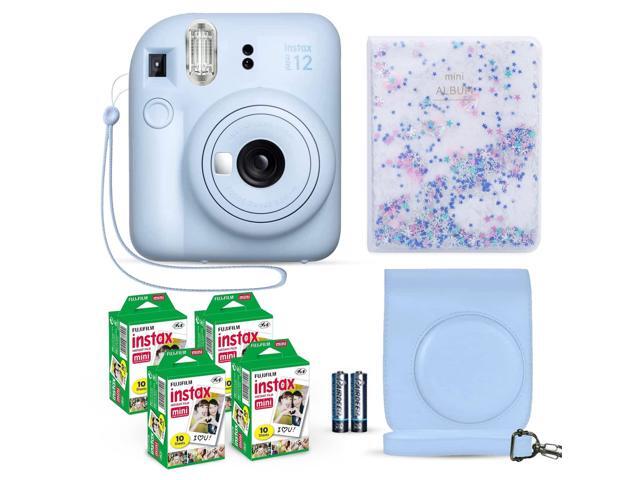 Fuji Instax Mini 12 Camera Pastel Blue 40 Film Sheets, Case, Album,