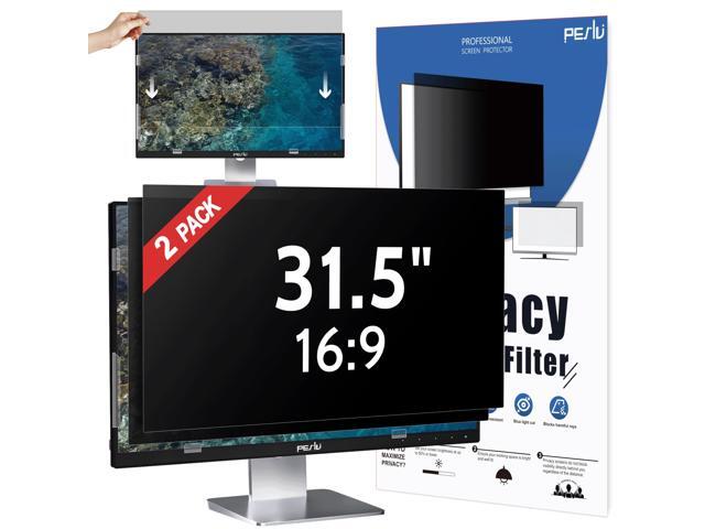 2 Pack 31.5 Inch Monitor Privacy Filter 169 Aspect Ratio, Anti Blue Light Eye Protection, Removable