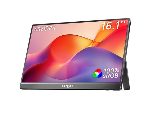 16.1 FHD 1080Pack Portable Monitor Kickstand, IPS Screen