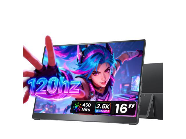 16 Inch 2.5K QHD 120Hz Travel Monitor, 110 sRGB