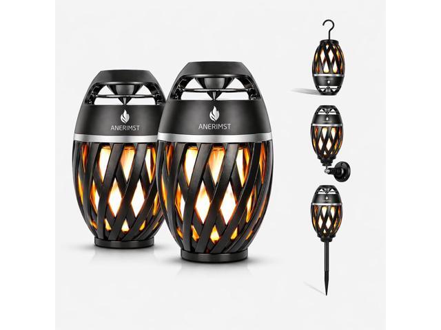 for Dad, Outdoor Bluetooth Speakers with LED Torch Light Wireless & Waterproof Speaker for Garden, Patio, 360Â° Sound, 24-Hour Playtime for Men, 2...