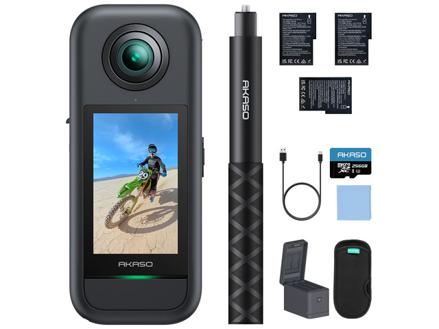 360 Action Camera Creator Combo- 5.7K 360 Video with 1/2' 48MP Sensors, 72MP 360 Photo, 360-SuperSmooth, Invisible Selfie Stick, 360° Horizon Lock,...