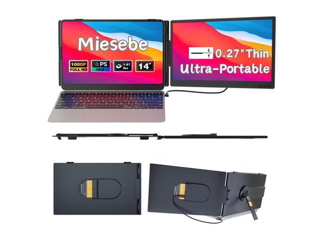 Laptop Screen Extender 14', Ultra Thin 0.27'' FHD 1080P Portable Monitor for Laptop 13 17.3', Plug n Play Extra Monitor Extender, Eye Care Second...