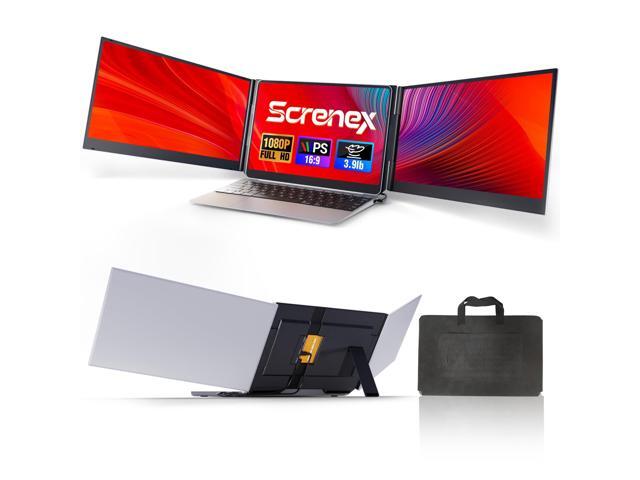 Laptop Screen Extender 15.6' Ultra Thin, 1080P FHD IPS Dual/Triple Portable Monitor for Laptop, USB C/HDMI Plug & Play, Fits 17.3' Max Laptops,Travel...