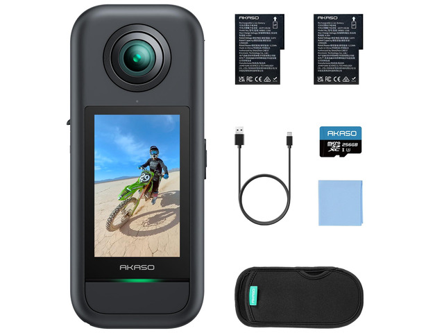360 Action Camera Standard Combo- 5.7K 360 Video with 1/2' 48MP Sensors, 72MP 360 Photo, 360-SuperSmooth, Invisible Selfie Stick Effect, 360°...