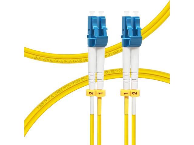 1M/3ft OS2 LC to LC Fiber Patch Cable Length Options: 0.2m-300m 1G/10GB Single Mode Duplex 9/125um SMF Fiber Optic Cable Cord LSZH 1Meter(3ft),...