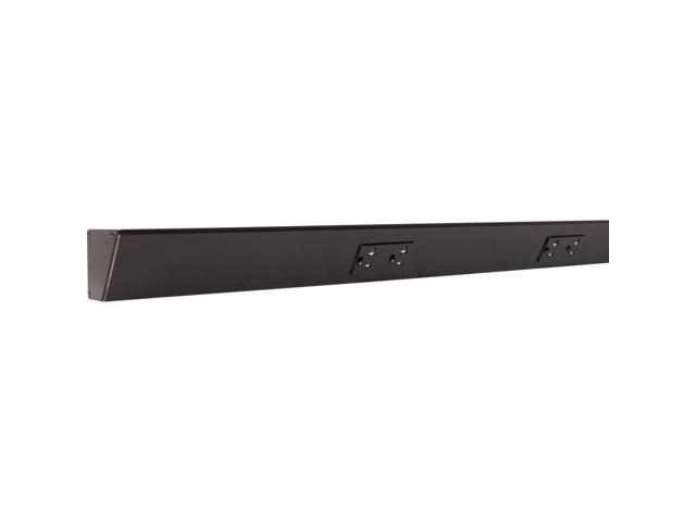 Task Lighting TR Series Tamper Resistant Under Cabinet Angled Power Strip Track with Standard Outlets 48' Black