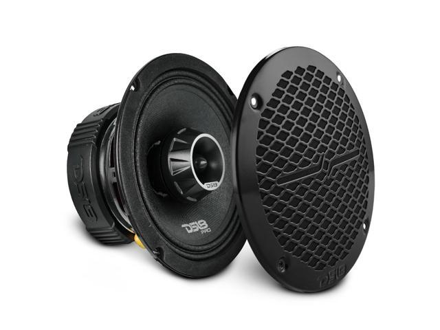 PRO-ZT6 6.5-Inch 2 Way Pro Audio Midrange Speakers with Built-in Bullet Tweeter 4-Ohms 450W Max 225W RMS Water Resistant - Black Metal Mesh Grill...